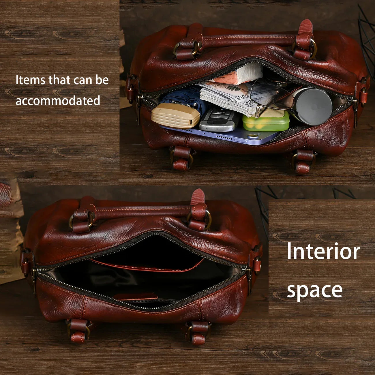 Brown Leather Vintage Bag