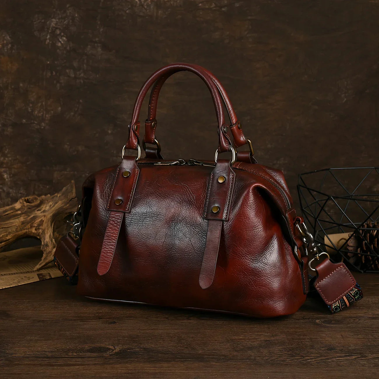 Brown Leather Vintage Bag